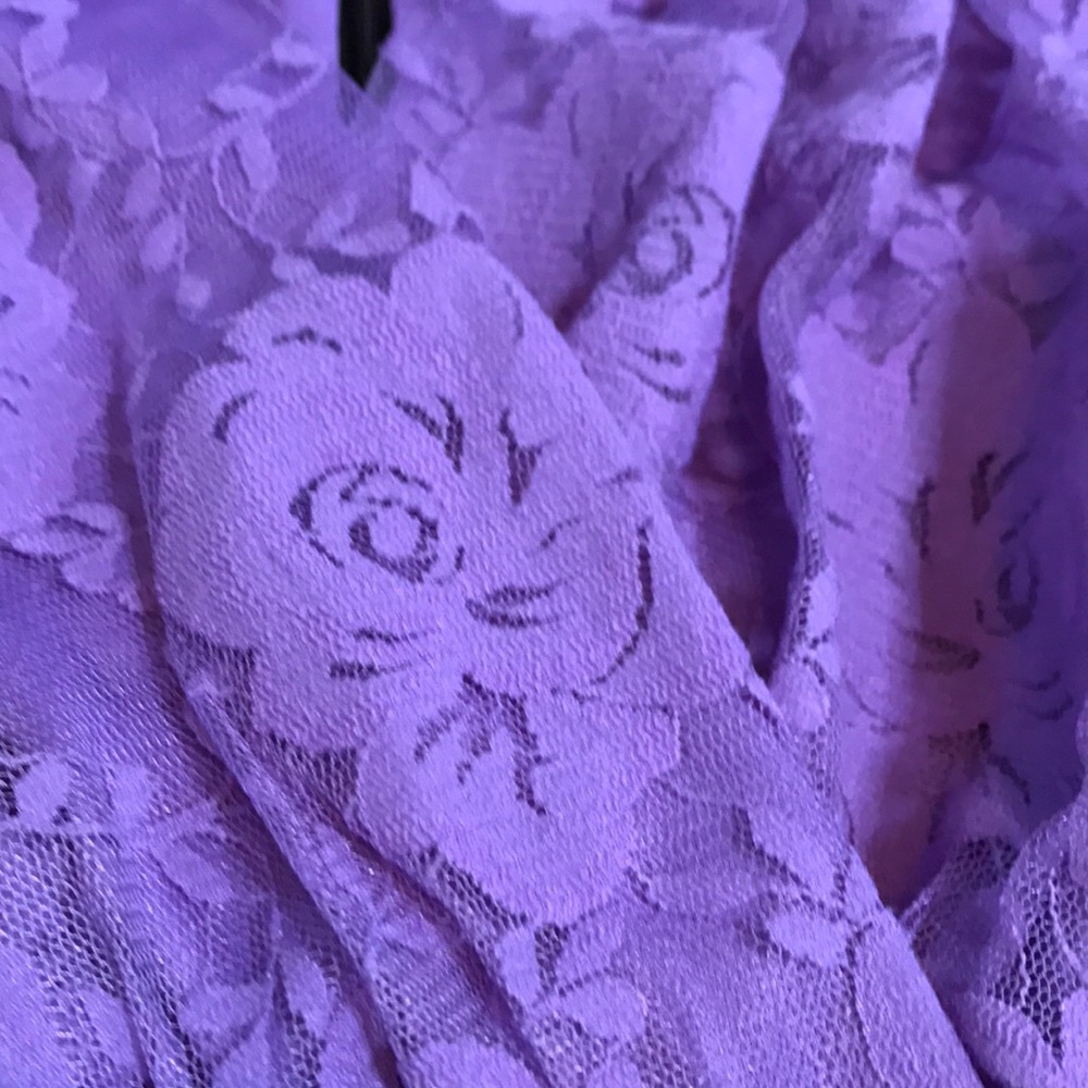 Dressbarn Lilac Lace Bodice Dress Size 4 - Picture 5 of 14